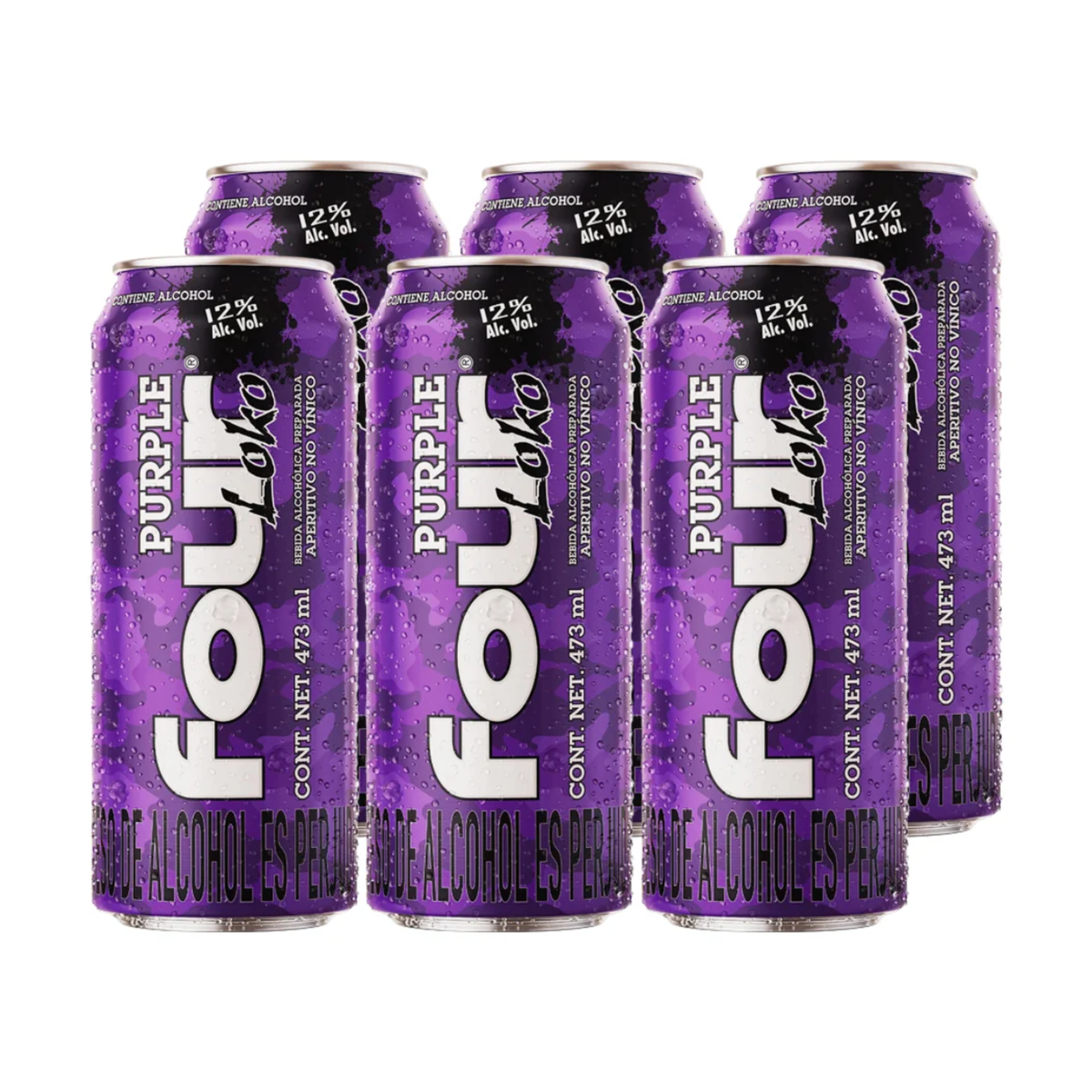 Ready To Drink FourLoko Purple 12° 473cc x 6 Unidades