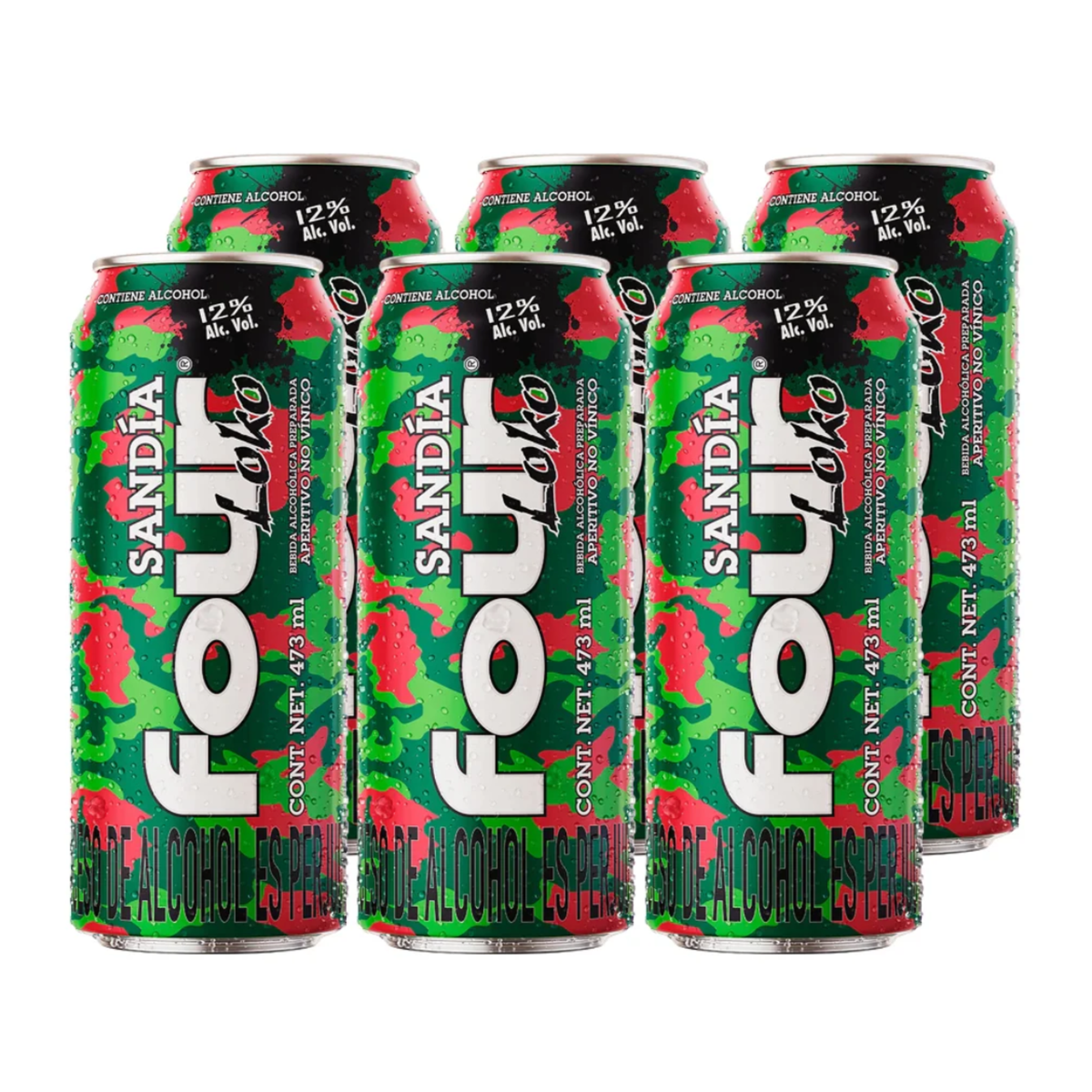 Ready To Drink FourLoko Sandia 12° 473cc x 6 Unidades
