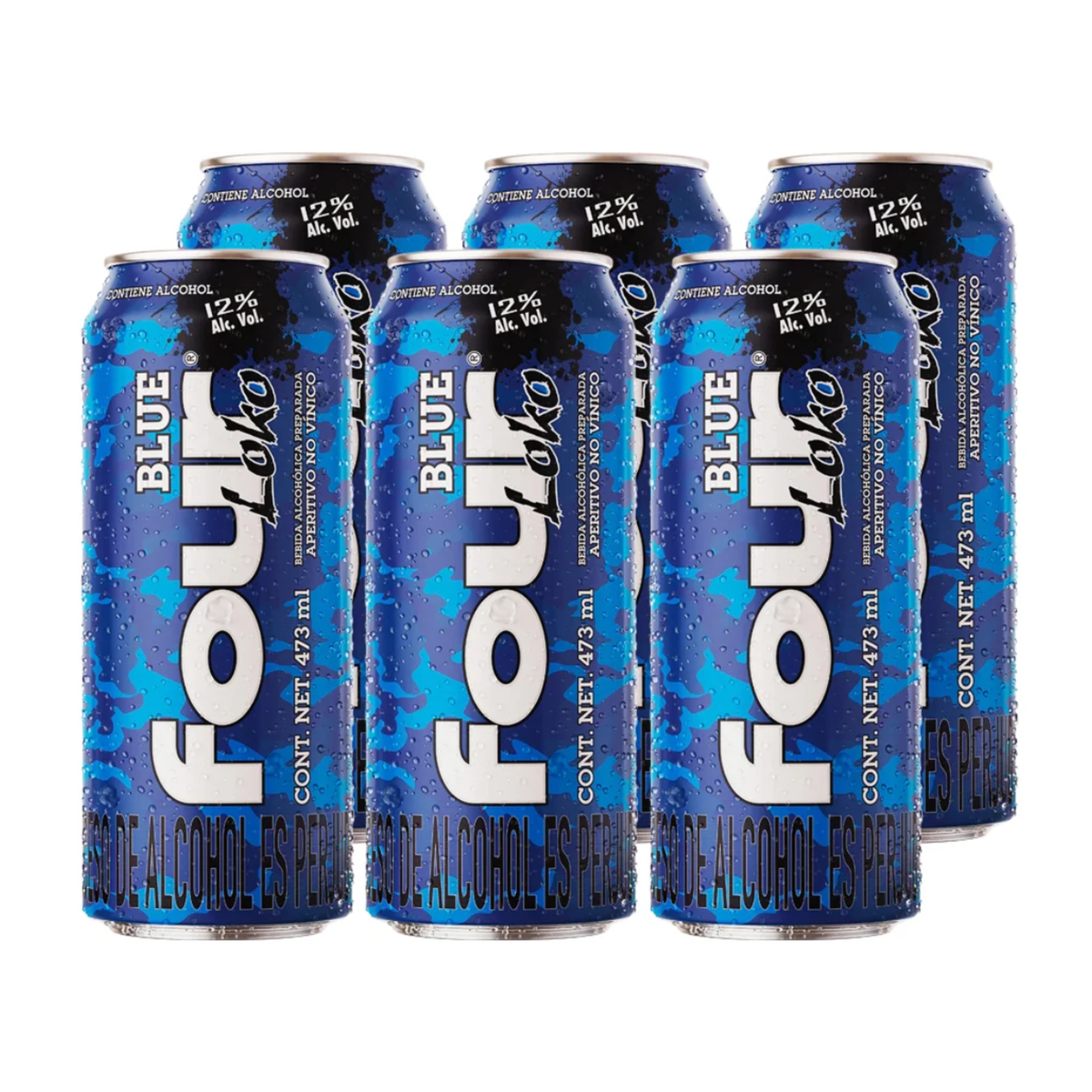 Ready To Drink FourLoko Blue 12° 473cc x 6 Unidades