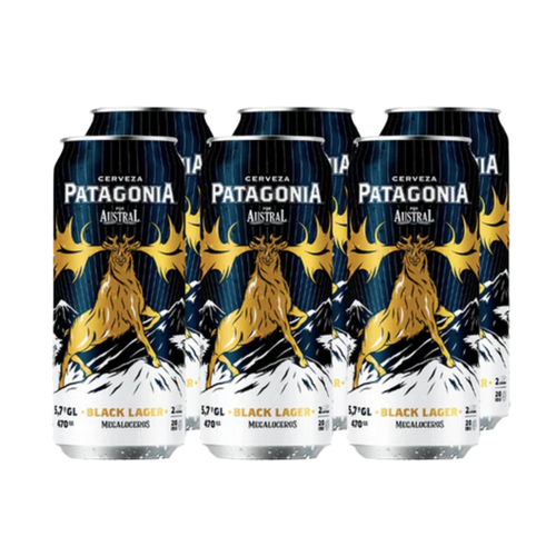 Cerveza Austral Patagonia Black Lager 470cc x 6 unidades