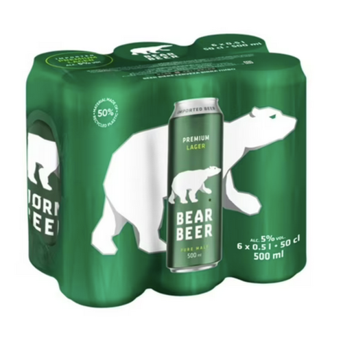 Cerveza Bear Beer 500cc x 6 unidades