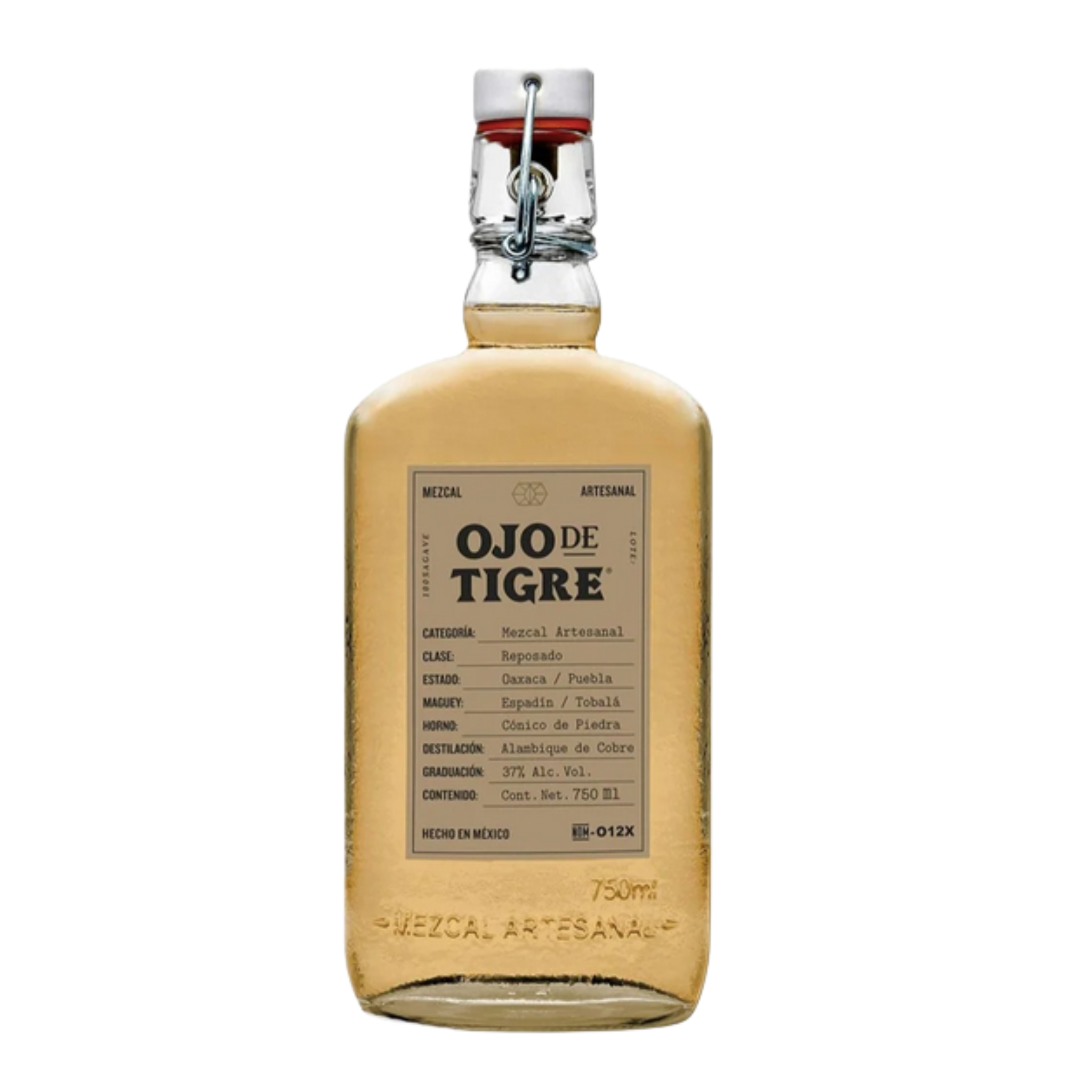Mezcal Ojo de Tigre Reposado Dorado 37° 750cc