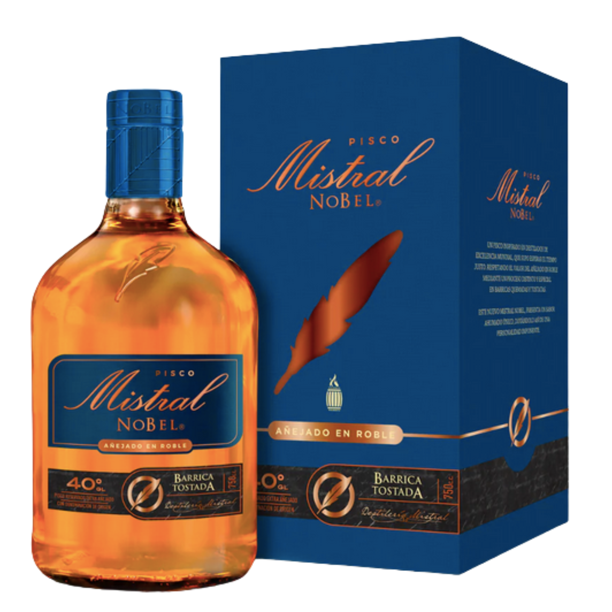 Pisco Mistral Nobel Barrica Tostada 40° 750cc
