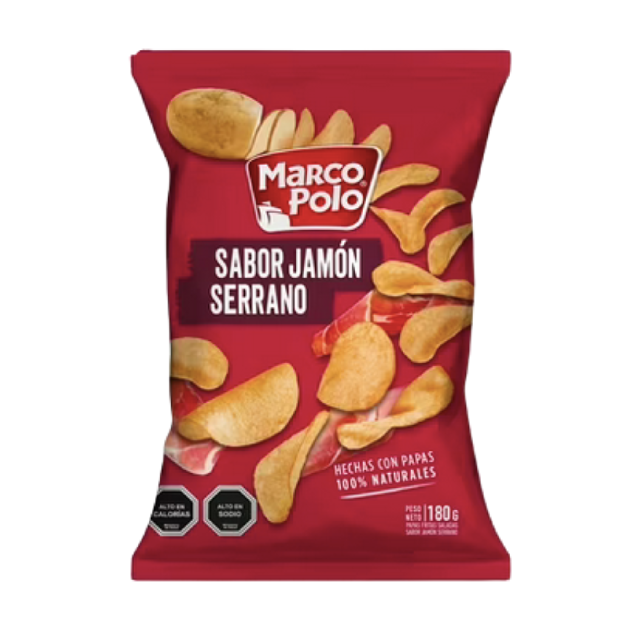 Snack Papas Fritas Jamon Serrano Marco Polo 180gr