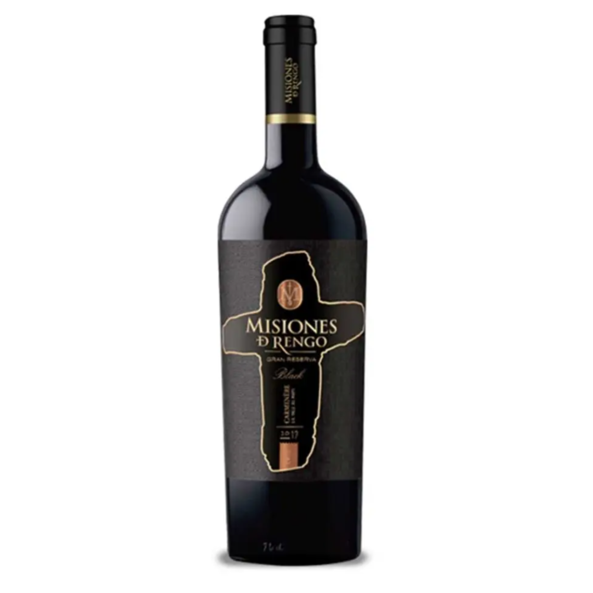 Vino Misiones de Rengo Black Gran Reserva Carmenere 750cc